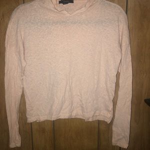 Light Pink Cropped Hoodie